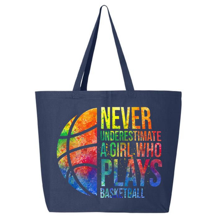 Hoops Girl Never Underestimate A Girl Who Plays Basketball 25L Jumbo Tote