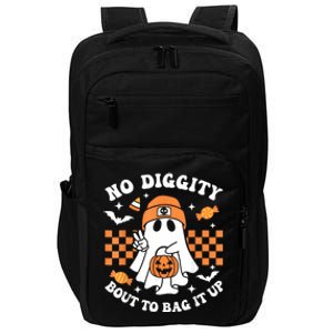 Halloween Ghost No Diggity Bout To Bag It Up Impact Tech Backpack