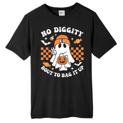 Halloween Ghost No Diggity Bout To Bag It Up Tall Fusion ChromaSoft Performance T-Shirt