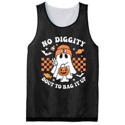 Halloween Ghost No Diggity Bout To Bag It Up Mesh Reversible Basketball Jersey Tank