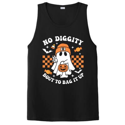 Halloween Ghost No Diggity Bout To Bag It Up PosiCharge Competitor Tank