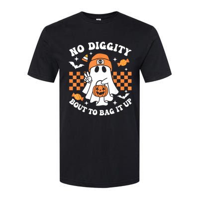 Halloween Ghost No Diggity Bout To Bag It Up Softstyle CVC T-Shirt