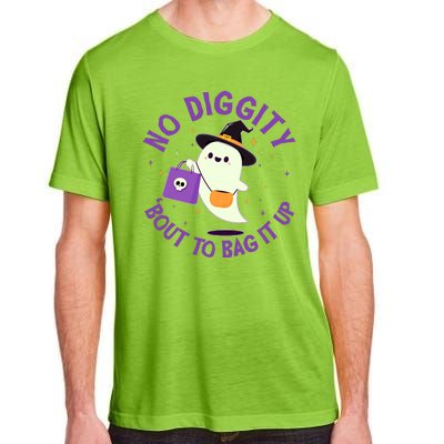 Halloween Ghost No Diggity Bout To Bag It Up Adult ChromaSoft Performance T-Shirt