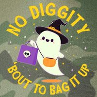 Halloween Ghost No Diggity Bout To Bag It Up Legacy Tie Dye Trucker Hat