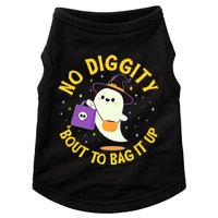 Halloween Ghost No Diggity Bout To Bag It Up Doggie Tank