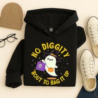 Halloween Ghost No Diggity Bout To Bag It Up Hoodie