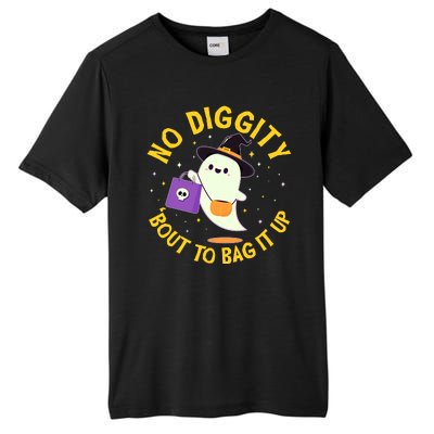 Halloween Ghost No Diggity Bout To Bag It Up Tall Fusion ChromaSoft Performance T-Shirt