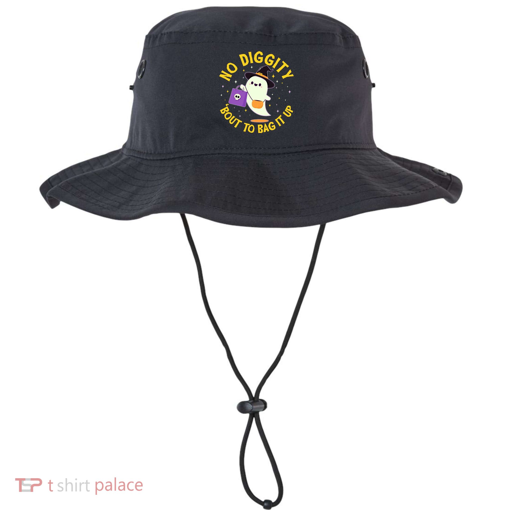 Halloween Ghost No Diggity Bout To Bag It Up Bucket Hat