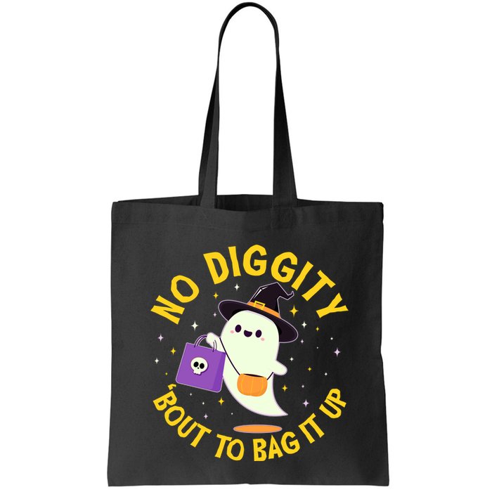 Halloween Ghost No Diggity Bout To Bag It Up Bag
