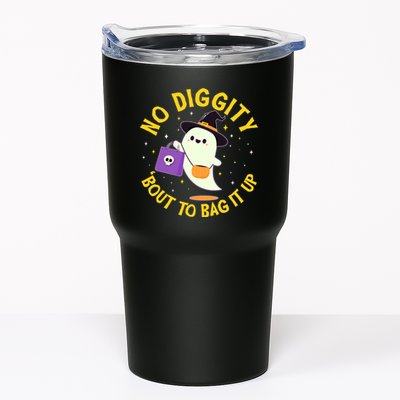 Halloween Ghost No Diggity Bout To Bag It Up Tumbler