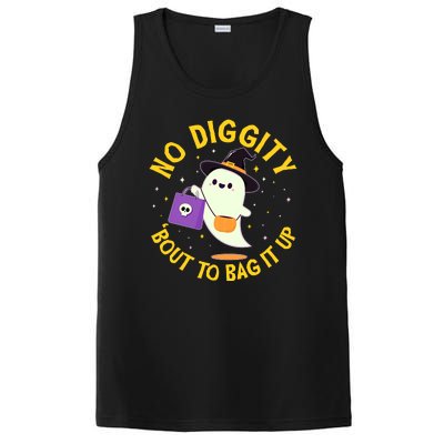 Halloween Ghost No Diggity Bout To Bag It Up PosiCharge Competitor Tank