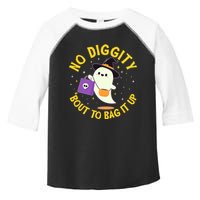Halloween Ghost No Diggity Bout To Bag It Up Toddler Fine Jersey T-Shirt