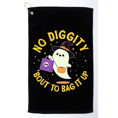 Halloween Ghost No Diggity Bout To Bag It Up Golf Towel