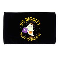 Halloween Ghost No Diggity Bout To Bag It Up Microfiber Hand Towel