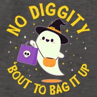 Halloween Ghost No Diggity Bout To Bag It Up Vector Backpack