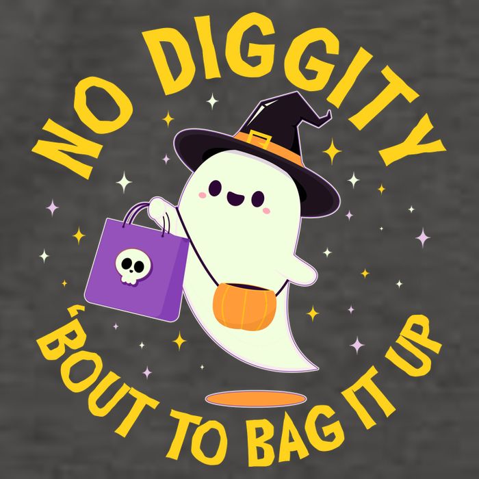 Halloween Ghost No Diggity Bout To Bag It Up Vector Backpack