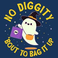 Halloween Ghost No Diggity Bout To Bag It Up Infant Baby Jersey Bodysuit