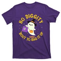 Halloween Ghost No Diggity Bout To Bag It Up T-Shirt