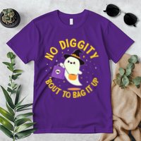 Halloween Ghost No Diggity Bout To Bag It Up Premium T-Shirt