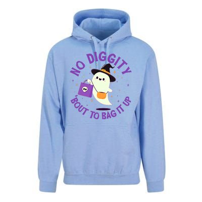 Halloween Ghost No Diggity Bout To Bag It Up Unisex Surf Hoodie