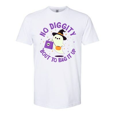 Halloween Ghost No Diggity Bout To Bag It Up Softstyle CVC T-Shirt