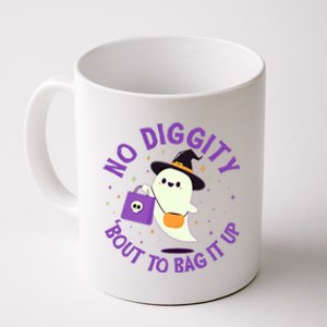 Halloween Ghost No Diggity Bout To Bag It Up Coffee Mug