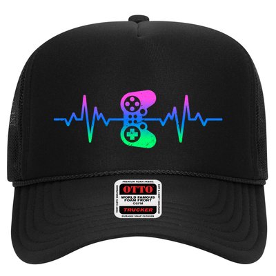 Heartbeat Gamer / Nerdy Gamer Design Video Game Controller Meaningful Gift Trucker Hat