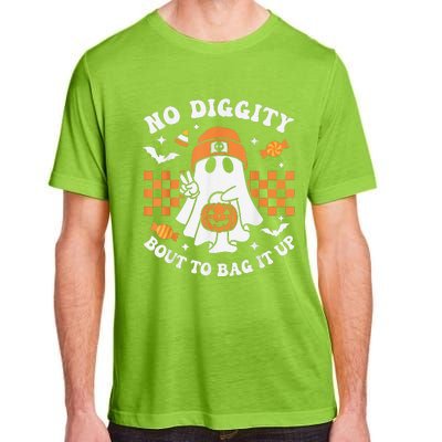 Halloween Ghost No Diggity Bout To Bag It Up Adult ChromaSoft Performance T-Shirt