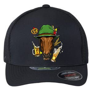 Horse Gery Oktoberfest Party Beer Fest Horse Lover Cow Gift Flexfit Unipanel Trucker Cap