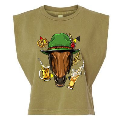 Horse Gery Oktoberfest Party Beer Fest Horse Lover Cow Gift Garment-Dyed Women's Muscle Tee