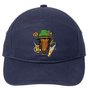 Horse Gery Oktoberfest Party Beer Fest Horse Lover Cow Gift 7-Panel Snapback Hat