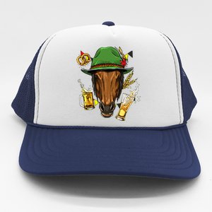 Horse Gery Oktoberfest Party Beer Fest Horse Lover Cow Gift Trucker Hat