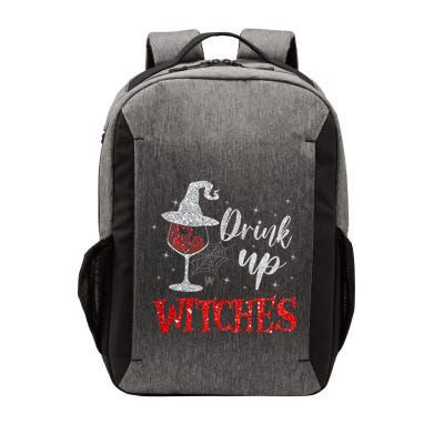 Halloween Glass Of Wine Drink Up Witches Funny Drinking Wine Vector Backpack