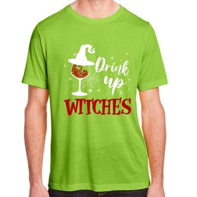 Halloween Glass Of Wine Up Witches Funny Ing Wine Gift Adult ChromaSoft Performance T-Shirt