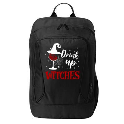 Halloween Glass Of Wine Up Witches Funny Ing Wine Gift City Backpack