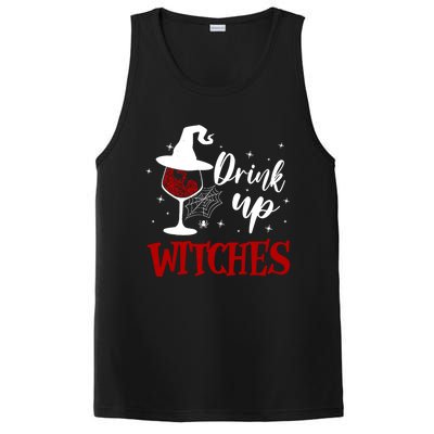 Halloween Glass Of Wine Up Witches Funny Ing Wine Gift PosiCharge Competitor Tank