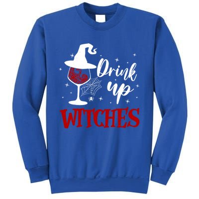 Halloween Glass Of Wine Up Witches Funny Ing Wine Gift Sweatshirt