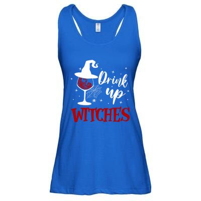 Halloween Glass Of Wine Up Witches Funny Ing Wine Gift Ladies Essential Flowy Tank