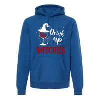 Halloween Glass Of Wine Up Witches Funny Ing Wine Gift Premium Hoodie