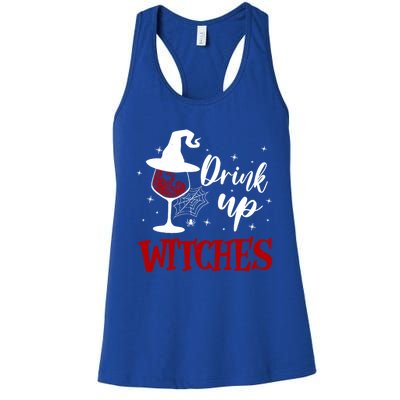 Halloween Glass Of Wine Up Witches Funny Ing Wine Gift Women's Racerback Tank