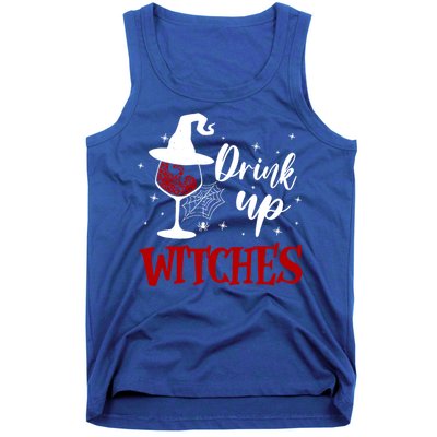 Halloween Glass Of Wine Up Witches Funny Ing Wine Gift Tank Top