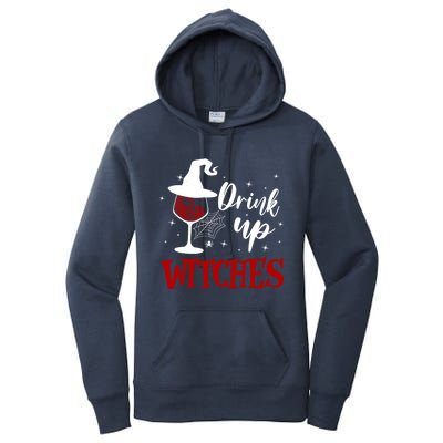 Halloween Glass Of Wine Up Witches Funny Ing Wine Gift Women's Pullover Hoodie