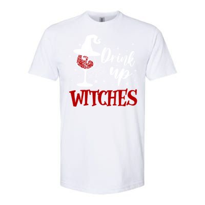 Halloween Glass Of Wine Up Witches Funny Ing Wine Gift Softstyle CVC T-Shirt