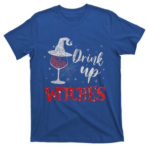 Halloween Glass Of Wine Up Witches Funny Ing Wine Gift T-Shirt