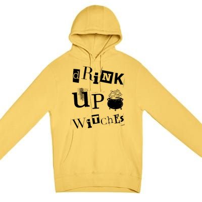 Halloween Glass Of Wine Up Witches Funny Ing Wine Gift Premium Pullover Hoodie