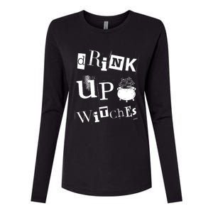 Halloween Glass Of Wine Up Witches Funny Ing Wine Gift Womens Cotton Relaxed Long Sleeve T-Shirt