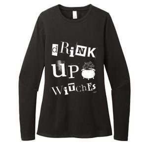 Halloween Glass Of Wine Up Witches Funny Ing Wine Gift Womens CVC Long Sleeve Shirt