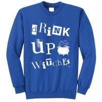 Halloween Glass Of Wine Up Witches Funny Ing Wine Gift Sweatshirt