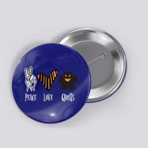 Halloween Ghost Outfit Peace Love Halloween Cute Gift Button