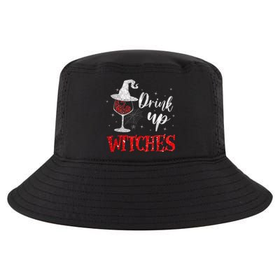 Halloween Glass Of Wine Drink Up Witches Funny Drinking Wine Cool Comfort Performance Bucket Hat